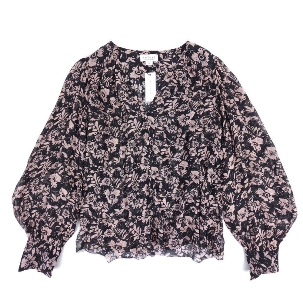NWT Velvet by Graham & Spencer Miley Long Sleeve Boho Blouse Cottagecore Prairie